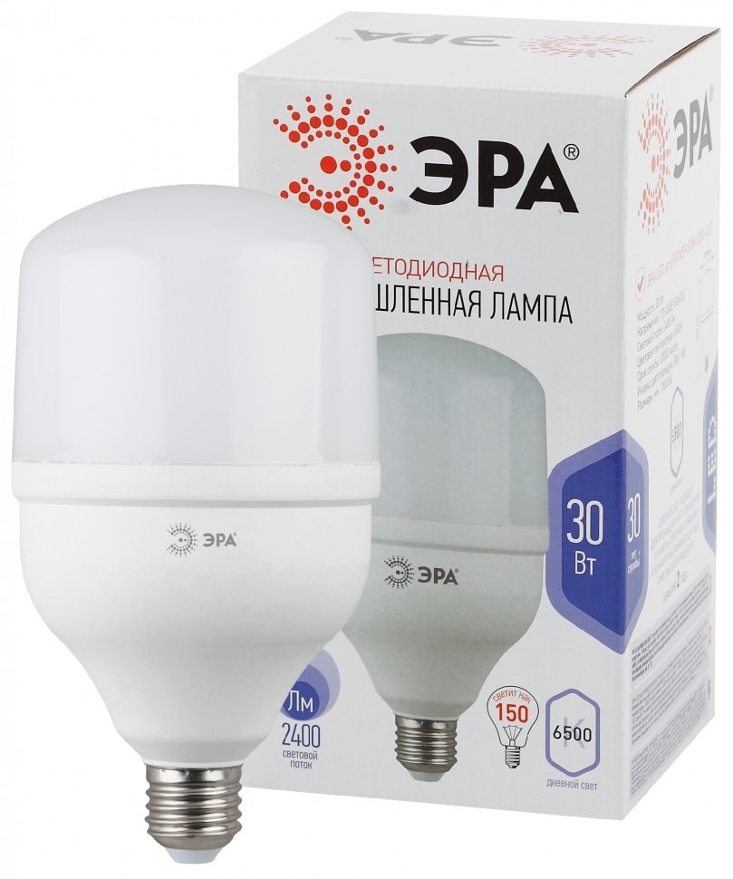 Лампа светодиодная высокомощная ЭРА POWER 30W-6500-E27 2400 лм