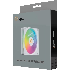 Вентилятор для корпуса Ocypus Gaммa F12 Elite WH ARGB REVERSE BLADE, 120x120x25мм, 4-PIN PWM, 600-1800 RPM, 26 DBA MAX, HYDRO BEARING