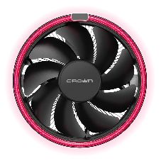 Кулер для процессора Crown CM-1150PWM RED v2 черный, 105 мм, алюминий, 1800 об/мин, 26.3 дБ, 4 pin, 115 Вт, 70 мм