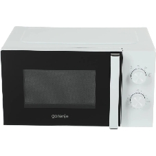 Микроволновая печь Gorenje MO20E1WH белый, 20 л, 800 Вт, переключатели - поворотный механизм