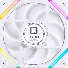 Вентилятор для корпуса JONSBO HF2-120WR Reverse (120x120x25мм, 4-pin PWM, ARGb, 63.3CFM, 29.5dBA, 2200RPM, белый)