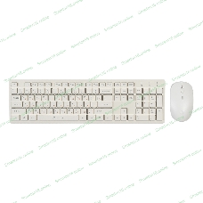Комплект клавиатура + мышь Oklick 240M клав:белый мышь:белый USB беспроводная slim Multimedia