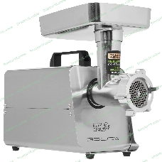 Мясорубка электрическая HOLT HT-MG-010 серый металлик, 3300 Вт, 3.5 кг/мин, реверс, насадки - 4
