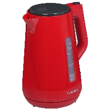 Электрочайник Bosch TWK1M124 красный, 1.7 л, 2400 Вт, скрытый нагревательный элемент