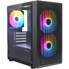 Компьютерный корпус XASTRA A305M 3FRGb Black mATX/Mesh/ tempered glass / 2x140мм + 1x120мм FRGb fans/ A305M-2FC14F-1FC12F