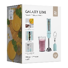 Блендер Galaxy Line GL 2133, голубой, погружной, 1000 Вт, 17 000 об/мин, 2 скорости, LED-подсветка