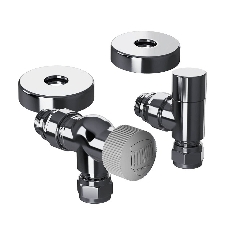 Набор термостатический осевой Royal Thermo Design Pro 15мм М30х1,5 (Хром)