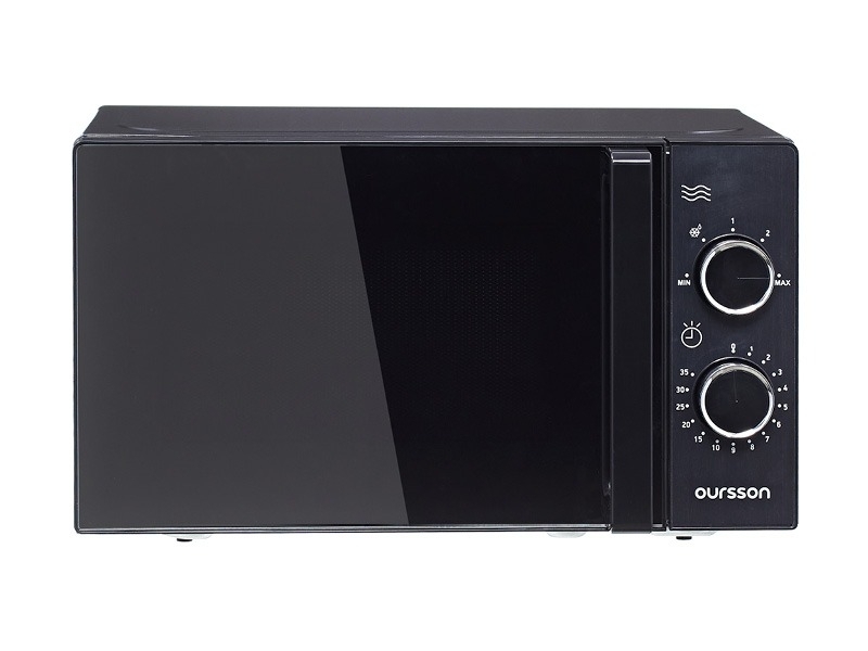 Микроволновая печь Oursson MM2009B/BL черный, 20 л, 700 Вт, переключатели - кнопки