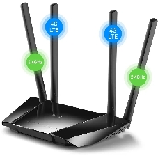 Роутер беспроводной Cudy LT400 N300 10/100BASE-TX/4G cat.4 черный