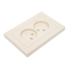 Розетка 2-м СП AtlasDesign 16А IP20 без заземл. защ. шторки в сборе беж. SE ATN000222