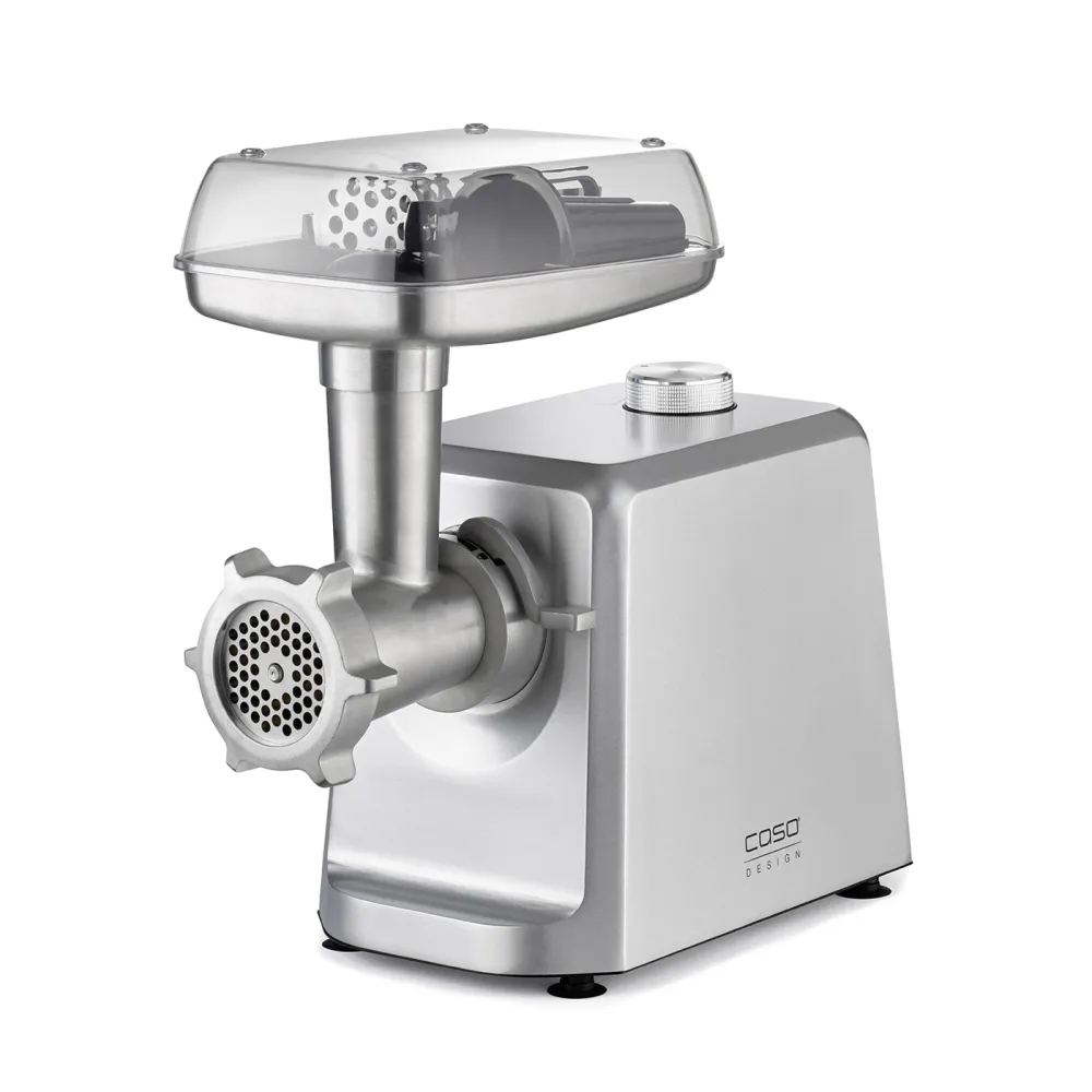 Мясорубка электрическая CASO FW 2500 серебристый, 2500 Вт, 2.5 кг/мин, реверс, защита от перегрузки, насадки - 5