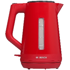 Электрочайник Bosch TWK1M124 красный, 1.7 л, 2400 Вт, скрытый нагревательный элемент