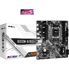Материнская плата ASRock B650M-H/M.2+, AM5, AMD B650, 2xDDR5, 4xSATA, 2xM.2, 1xPCIe 4.0 x16, 1xDP, 1xHDMI, 1x1Gb LAN, 2xUSB 2.0, 3xUSB 3.2 Gen 1, 1xUSB-C, 3x3.5 мм, 7.1, Micro-ATX