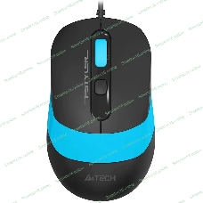 Мышь проводная A4Tech Fstyler FM10S черный/голубой, 1600 dpi, USB, кнопки - 4
