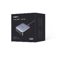 Сетевое зарядное устройство на рабочий стол 100Вт Ugreen CD328, 1хUSB-A, 3хUSB-C, PD 3.0, QC 4.0+, GaN, Space Gray (90928)