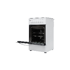 Плита комбинированная Kraft KF-FSK5302EW белый, конфорок 4 газовых, духовка 58 л, 50 см x 85.5 см x 55 см