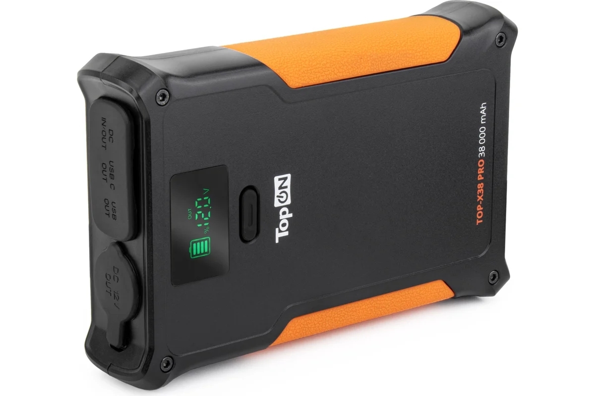 Портативный аккумулятор TopON TOP-X38PRO 38000mAh QC3.0/PD3.0 160W 3A черный/оранжевый (103362)