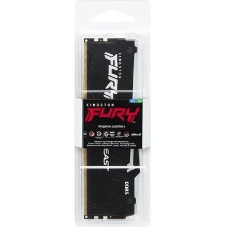 Оперативная память Kingston Fury Beast RGB, DDR5, 32GB (1x32GB), 5600 MHz, CL40, с радиатором, RGB, чёрный