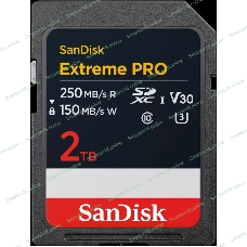 Флешка USB SDXC 2Tb SanDisk Extreme Pro UHS-I Class 3 (U3) V30 200/140 Mb/s SDSDXXD-2T00-GN4IN
