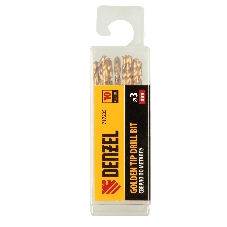 Сверло по металлу Denzel 3 мм, HSS-Tin, Golden Tip, 10 шт.