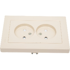 Розетка 2-м СП AtlasDesign 16А IP20 без заземл. защ. шторки в сборе беж. SE ATN000222