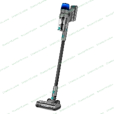 Пылесос вертикальный Kitfort КТ-5305 серый/синий, питание от аккумулятора, 225 Вт, уборка сухая, пылесборник 0.5 л