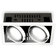 Карданный встраиваемый светодиодный светильник T812 BK/CH 2*12W 4200K