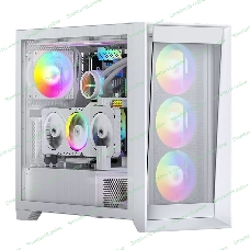 Компьютерный корпус ACD Lagrange; ATX, белый, FANS: 120мм ARGb: 3 Top + 1 Rear + HUB. Drive bay int: 3x3,5