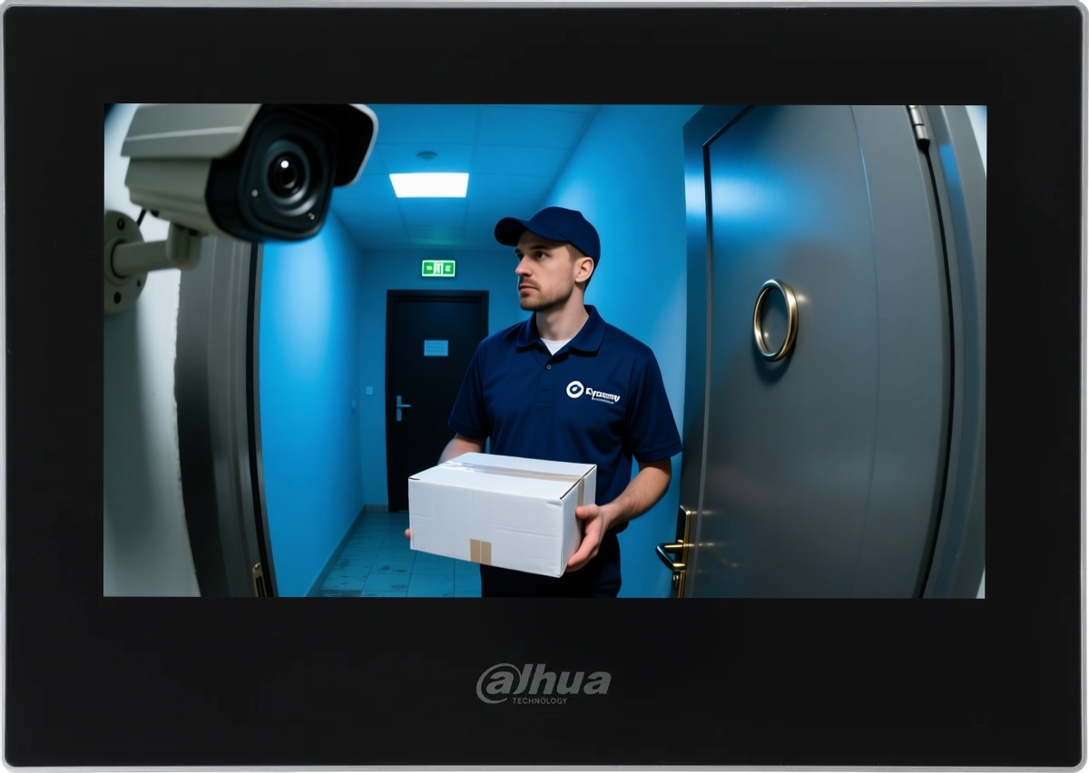 Видеодомофон IP 7 дюймовый, Dahua DHI-VTH2621G-P черный