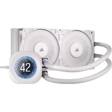 Система жидкостного охлаждения/ Water Cooling System Corsair NAUTILUS 240 RS LCD (240mm, White/ Fans: 2x120mm, 72.8CFM, 36dBA, 2100RPM/ S: 1851, 1700, AM5, AM4)