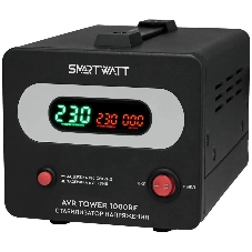 Напольный стабилизатор напряжения SMARTWATT AVR TOWER 1000RF (140W - 260W, 1000VA, 1 кВт, 50-60 Гц, розеток - 1, LED-дис