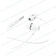 Проводные наушники Borofone BM69 белый, внутриканальные, Jack 3.5 мм