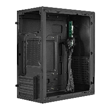 Компьютерный корпус Minitower ExeGate BAA-308MUC-UNS400 (mATX, БП UNS400 с вент. 12см, 1хUSB+1хUSB 3.0+1хTypeC, HD Audio, черный)
