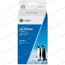 Картридж струйный G&G GG-PFI030C PFI-030C голубой (55мл) для Canon imagePrograf TA-20/30 TM-240/340