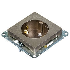 Механизм розетки 1-м СП AtlasDesign с заземл. 16А шампань SchE ATN000543