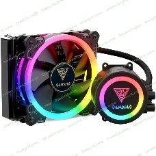 Система жидкостного охлаждения процессора Gamdias CHIONE E1A-120R черный 120мм алюминий+медь 1500rpm 23db 150W