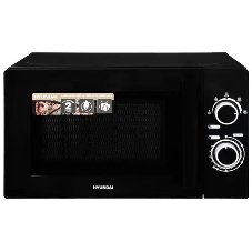 Микроволновая печь Hyundai HYM-M2058 черный, 20 л, 700 Вт, переключатели - поворотный механизм
