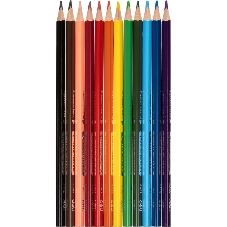 Карандаши цветные Deli EC00200 Color Emotion, трехгранный профиль, липа, 12 цветов, коробка с европодвесом (12шт)