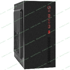 Компьютерный корпус Minitower ExeGate BAA-403-UNS400 (mATX, БП UNS400 с вент. 12см, 2*USB, HD Audio, черный)