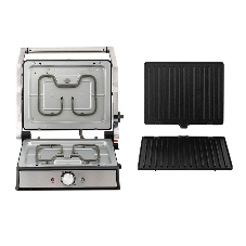 Гриль электрический ENDEVER Grillmaster-221, серебристый/черный, 2300 Вт, терморегулятор, размер пов-ти 29x23 см