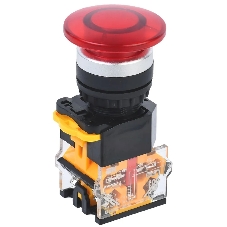 Кнопка IEK D8-11M Грибок d=22мм 1з+1р красная Кнопка IEK D8-11M Грибок d=22мм 1з+1р красная