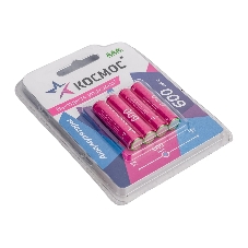 Аккумулятор AAA/R03 NI-MN 600мА.ч BP-4 (блист.4шт) КОСМОС KOCR03NIMH600mAh4BL