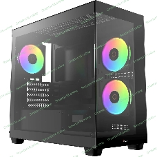 Компьютерный корпус Ocypus Gaммa C52 BK ARGB mATX/win/black/3 ARGB fans/no PSU/Tempered Glass
