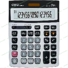 Калькулятор бухгалтерский Deli E39265 серый 16-разр.