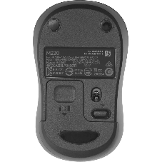 Мышь беспроводная Logitech M220 SILENT черный/серый, 1000 dpi, радиоканал, USB, кнопки - 3