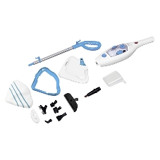 Паровая швабра Blackton Bt SM1114 White-blue, Мощность 1300 Вт, 2 в 1. Вертикальная и компактная, Резервуар для воды 300 мл, Время неприрывной работы до 20 минут, Быстрая и эффективная очистка всех типов полового покрытия: паркет, линолеум, плитка, Уничтожение до 99,9% бактерий и микробов, Поворотная щетка, 12 насадок в комплекте, Вертикальная парковка, Быстрый нагрева 20 секунд