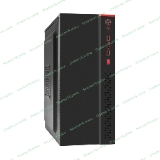 Компьютерный корпус Miditower ExeGate AA-443-UNS500 (ATX, БП UNS500 с вент. 12см, 2хUSB+HD Audio, черный)