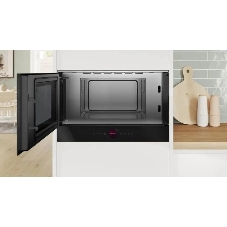 Микроволновая печь встраиваемая Bosch BFL9221B1 черный, 21 л, 900 Вт, переключатели - сенсор/поворотный механизм