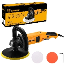 Шлифмашина полировальная сетевая DEKO DKP1400-180, 180мм, 1400 Вт