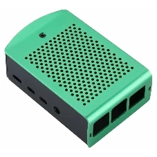 Корпус перфорированный Qumo с доп.креплением, Aluminum Case, Raspberry Pi 4B, green(RS037)